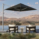 Tranquil Haven Outdoor Square Umbrella - Black 8