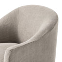 Luxe Cove Dining Chair With Casters - Heather Twill Stone