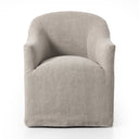 Luxe Cove Dining Chair With Casters - Heather Twill Stone
