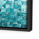 Verve Art Merida Azul by Douglas Galloway - 32X32 Black Maple Framed Canvas