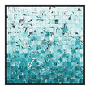 Verve Art Merida Azul by Douglas Galloway - 40X40 Black Maple Framed Canvas