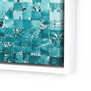 Verve Art Merida Azul by Douglas Galloway - 32X32 White Maple Framed Canvas