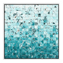 Verve Art Merida Azul by Douglas Galloway - 32X32 White Maple Framed Canvas