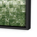 Luxe Merida Verde by Douglas Galloway - 48X48 Black Maple Framed Canvas