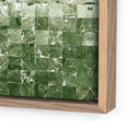 Luxe Merida Verde by Douglas Galloway - 40X40 White Oak Framed Canvas