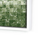 Luxe Merida Verde by Douglas Galloway - 32X32 White Maple Framed Canvas