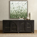 Luxe Merida Verde by Douglas Galloway - 48X48 Rustic Walnut Framed Canvas