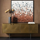 Aetheria Merida Terracota by Douglas Galloway - 48X48 Black Maple Framed Canvas