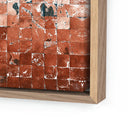 Aetheria Merida Terracota by Douglas Galloway - 32X32 White Oak Framed Canvas