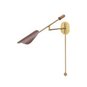 Astrid Sconce - Dark Brown Leather