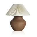 Stylish Parma Table Lamp - Pleated Ivory Linen