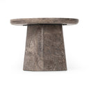 Opal Zane End Table - Warm Grey Marble