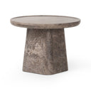 Opal Zane End Table - Warm Grey Marble