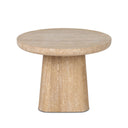 Opal Zane End Table - Golden Travertine