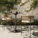 Aurelia Carrie Outdoor Stool - Bar Faux Hyacinth