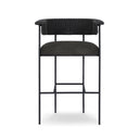 Aurelia Carrie Outdoor Stool - Bar Faux Black Hyacinth