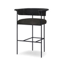 Aurelia Carrie Outdoor Stool - Bar Faux Black Hyacinth
