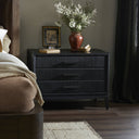 Rosenell Closed Nightstand - Black Oak Veneer