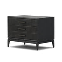 Seraphine Closed Nightstand - Black Oak Veneer