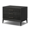 Rosenell Closed Nightstand - Black Oak Veneer
