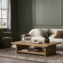 Aria Zeno Coffee Table - Distressed Blonde Oak