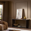 Aveline Zeno Console Table - Smoked Black Oak