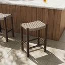 Verano Savio Outdoor Bar Counter Stool - Counter Vintage White