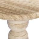 Aventine Figueroa End Table - Light Beige Travertine