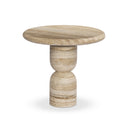 Aventine Figueroa End Table - Light Beige Travertine