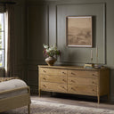 Aveline 6 Drawer Dresser - Saddle Brown Veneer