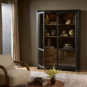 Aveline Wide Cabinet - Smoked Black