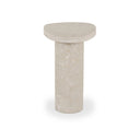 Aria Zion End Table - Cream Marble