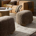 Enclave Bilbury Oval Ottoman - Taupe Shearling