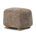 Enclave Bilbury Oval Ottoman - Taupe Shearling