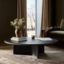 Aveline Rosenell Round Coffee Table - Black Oak Veneer