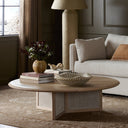 Aveline Rosenell Round Coffee Table - Natural Oak Veneer