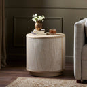 Contemporary Rosenell End Table - Natural Oak Veneer