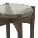 Pivot Relo End Table - Clear Cast Glass