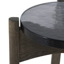 Pivot Relo End Table - Grey Cast Glass