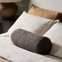 Stonewash Linen Bolster Pillow - Hasselt Ebony