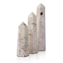 Elegant Travertine Obelisk Set