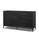Rosenell 8 Drawer Dresser - Black Oak Veneer