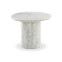 Aveline Stuart End Table - White Calacatta Marble