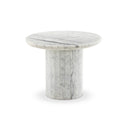 Aveline Stuart End Table - White Calacatta Marble