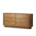 Luminara Paden 6 Drawer Dresser - Seasoned Brown Acacia