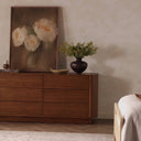 Luminara Paden 6 Drawer Dresser - Seasoned Brown Acacia