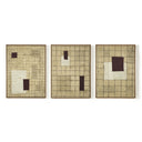 Verity Art - Seoul Triptych by Jade Dacay - 72X32 White Oak