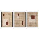 Verity Art - Seoul Triptych by Jade Dacay - 108X48 Black Maple