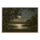 Luxe Artistry Midnight Serenade by Lina Gordievsky - 40X28 Rustic Walnut