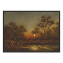 Celeste Collection Sunlit Oasis by Lina Gordievsky - 40X29 Black Maple